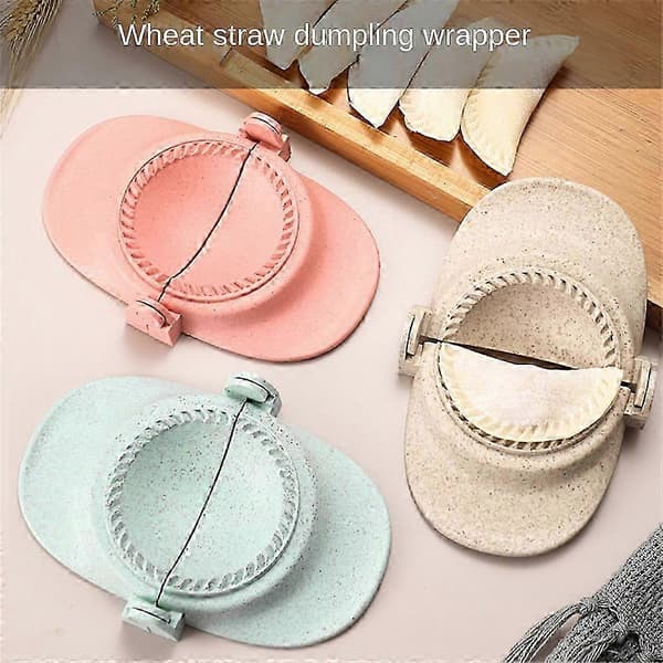 JiaWei DIY Dumplings Maker Hvedestrå Dumpling Form Dumpling Indpaknings Gadget Dumpling Clips Kage Bageforme Køkken Tilbehør pCU Pink L