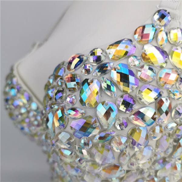 Naisten kimalteleva glitter-rintaliivitanssitoppi S S