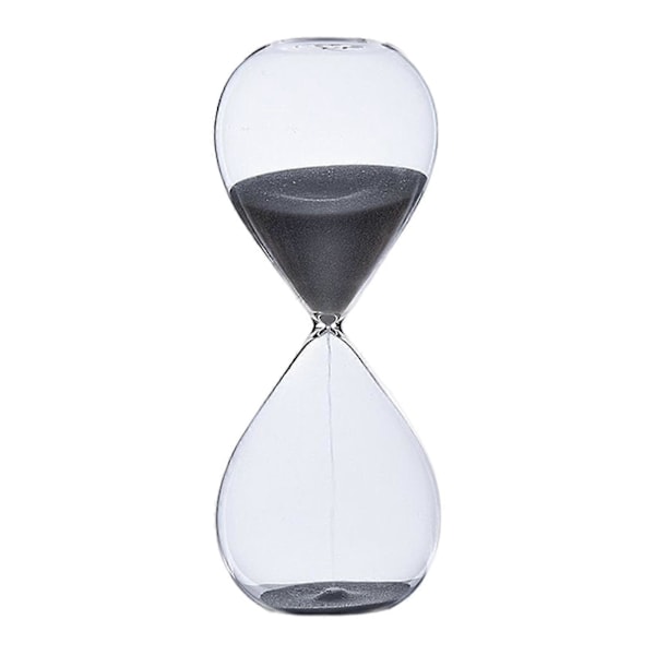 5/30/60 Minuter Rund Sandtimer Personlighet Glas Timglas Ornament Nyhet Tidshanteringsverktyg Black 5 minutes