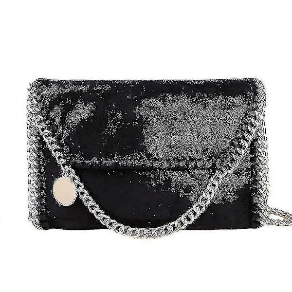 Damväskor Axelväska Messenger Väska Kedjeväska Clutch Väska blackgold