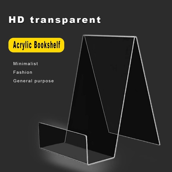 6 pakker gennemsigtig akryl bogholder, gennemsigtig bogstander, bogholdere til display