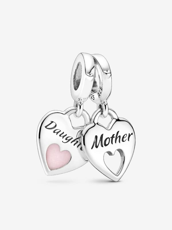 Mamma och Dotter Förbindelse - Söt Förälder-Barn Berlock - DIY Pärlor Sterling Silver