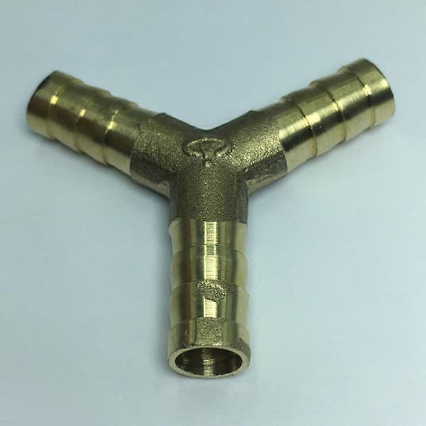 Y-stykke Messing Slangekobling 10mm