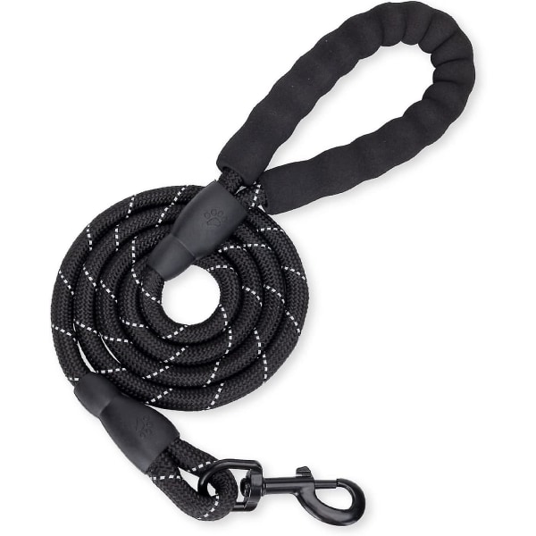 1.5m Dog Leash, Strong Rope Dog Leash With Soft Sponge Handle And Reflective Rope For Small Medium Large Dogs