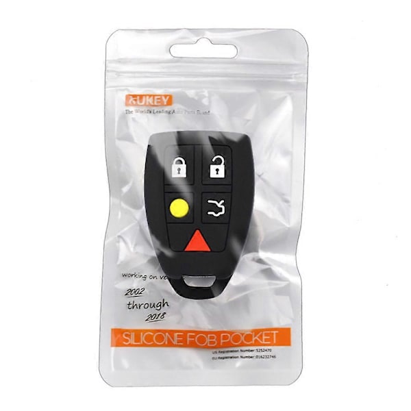 Silikone Bilnøgle Etui Til Volvo C30 C70 S40 V50 2004 2005 2006 2007 Cover Fjernbetjening Fob Shell Jakke Ærme