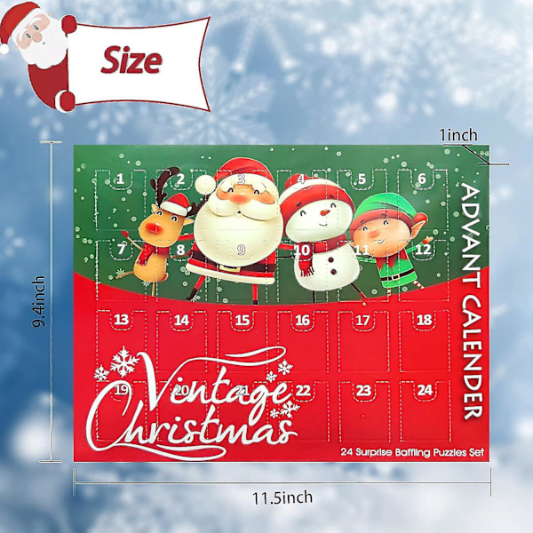 Puslespil Adventkalender 2023, Mini Tænkespil Puslespil Til Børn, Spændende Puslespilstricks Og Snedige Hjerne Sportsopgaver