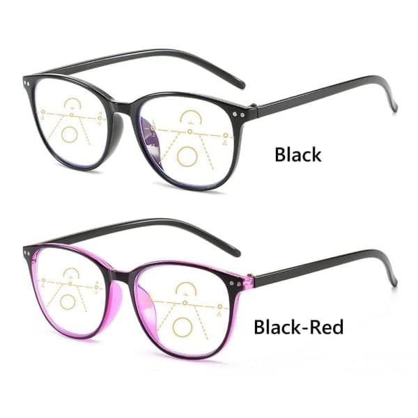 Progressive Multifokale Læsebriller Blåt Lys Blokerende Computerbriller Sort Styrke 1.0 Sort Styrke 1.0 Black Strength 1.0