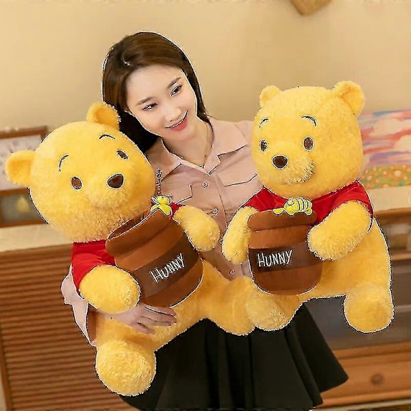 Ny Winnie The Pooh Plussj Koselig Tegneserie Stoffdyr Stor Bjørn Dukke Anime Plussj Puteleker Honningkrukke Pooh Barn Til Gave 35cm