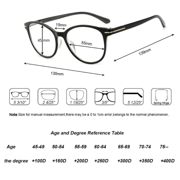 Vintage stiliga läsglasögon - Gray 2.5