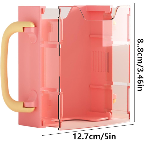 Klemmefri poseholder, lekkasjesikker juiceposeholder, justerbar, bærbar drikkeholder med håndtak, vannflaskeholder for hjem og reise red