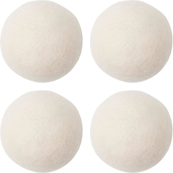 Uld tørretumbler bolde, håndlavede og genanvendelige 4pcs