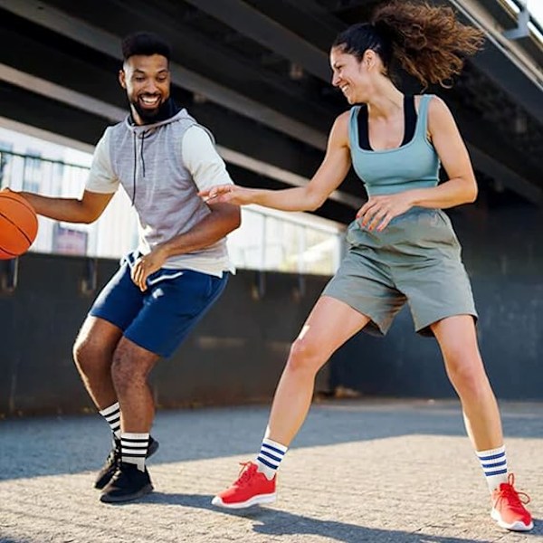 Unisex 5 par bomuldsstrømper - åndbare sportsstrømper til fitness, sport og hverdag