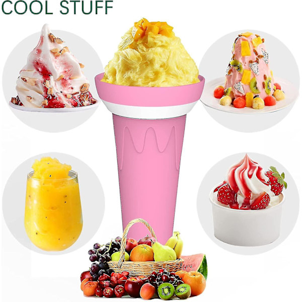 Slushie Maker Cup Diy Slushie Maker Iskopp Klypekopp Sommerkjøler Smoothies Kopp Dobbelt Lag Klem Kopp Slush Maker Kopp For Barn Og Voksne (li