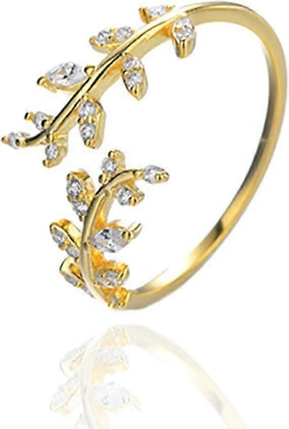 Blade Ringe til Kvinder Piger, Sølv Ringe Tommelfingerring Åben Ring Simuleret Diamant Ringe Wrap Around Ring
