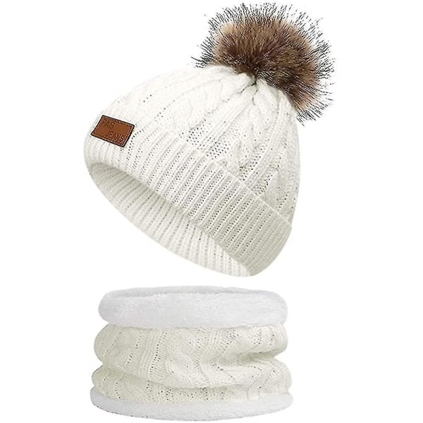 Children's Winter Hat With Pompoms To Keep Warm Boys And Girls