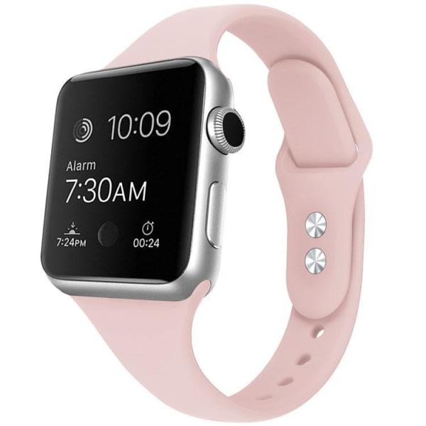 Ohut Apple Watch -yhteensopiva rannekoru silikoni PINK 38/40/41 mm Pinkki - L