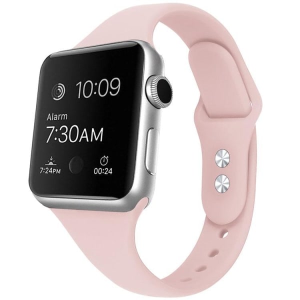 Slank Apple Watch-kompatibelt armbånd i silikon ROSA 38/40/41 mm Rosa - L