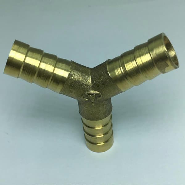 Y-stykke Messing Slangekobling 12mm