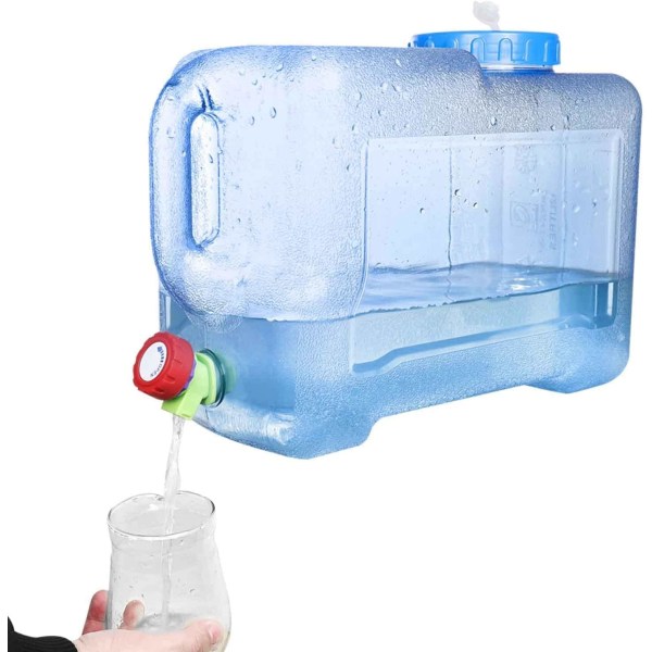 12L campingvannbeholder med kran Bærbar leirvannbøtte BPA-fri vannoppbevaringstank for utendørs camping fiskefest varebil bobil
