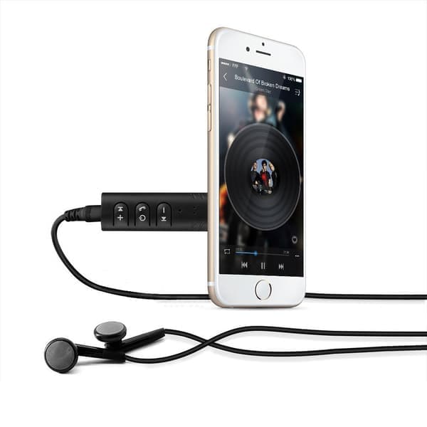 Trådløs Bluetooth-musik til AUX: Enkel og problemfri forbindelse sort