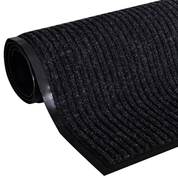 vidaXL Dørmåtte PVC Sort 90 x 120 cm Sort