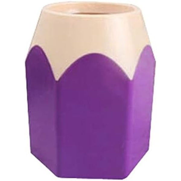 Kynävaasi, lyijykynäpurkki, meikkisiveltimelle, toimistotarvikkeiden säilytysteline (violetti)