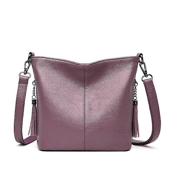 NYA Enfärgade PU Läder Axelväskor Mode Kvinnor Messenger Väska Dam Lyx Handväskor Crossbody Väskor För Kvinnor Sac a Main purple