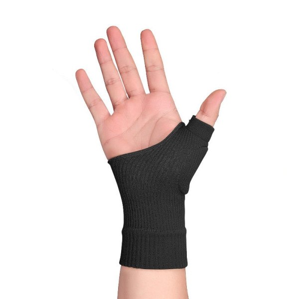 Tumhandskar, handledsstöd, fingerlösa handskar 1 par Black L