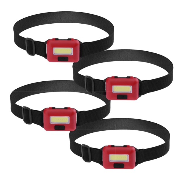 4-pack LED pannlampa ficklampa för vuxna och barn Cob Flood Lig - Red