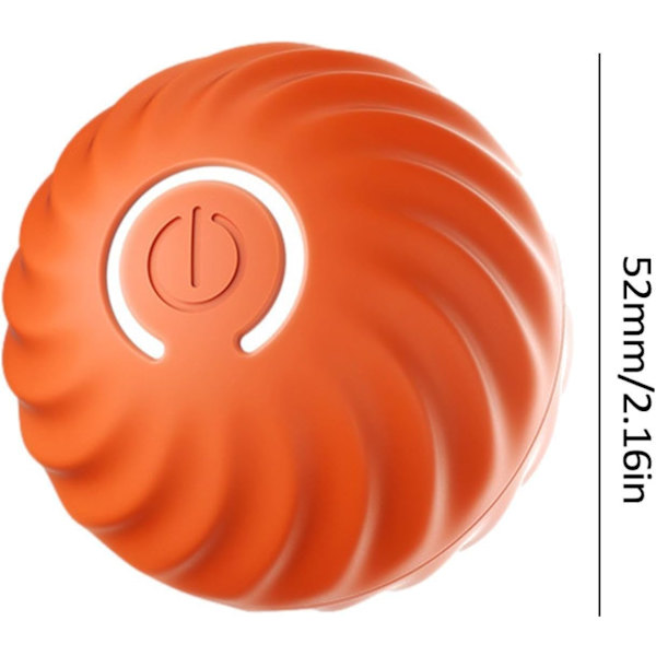 Selvrullende Bold til Hunde, Smart Selvbevægelig Bold med 2 Tilstande Lang Batterilevetid, Ny Elektrisk Intelligent Drillerbold til Katte med Udskiftelig Skal Orange