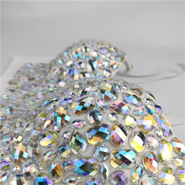 Naisten kimalteleva glitter-rintaliivitanssitoppi S S