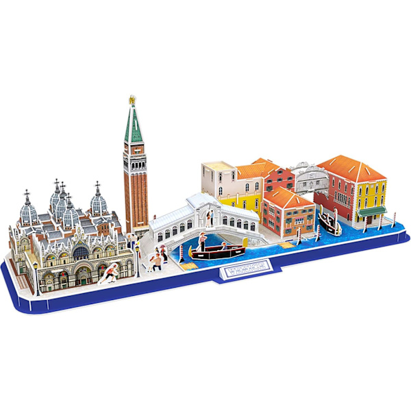 3D-pussel, Venedig stads silhuett byggmodell, 126 delar