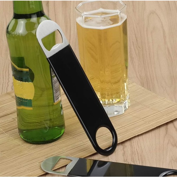 6 stk. Bar Blade Flaskeåbner, Rustfrit Stål Bartender Flaskeåbnere, Sort