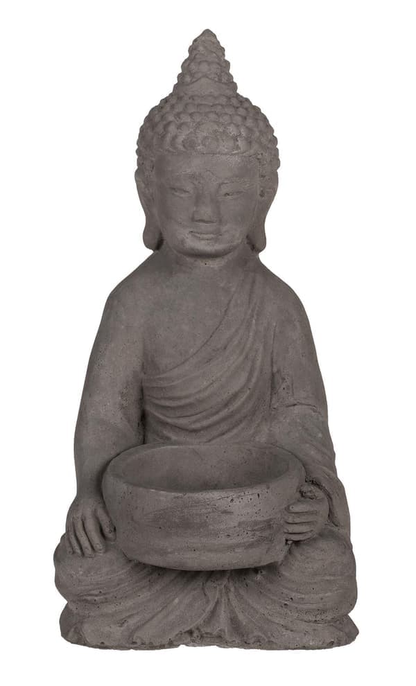 Tuikkukynttilänjalka Buddha - Harmaa