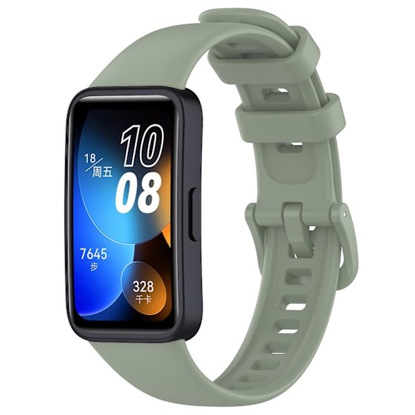 Huawei Band 8:lle silikoninen ranneke, vedenkestävä urheiluranneke Light green, Light Green Style F Huawei Band 8