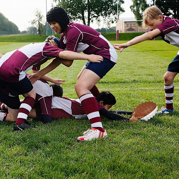 Liangnv Fotball Fidget-leketøy, Rugby-formet stress- og angstlindrende trykkboble Fidget-sensorisk leketøy Gave til jenter gutter (brun)