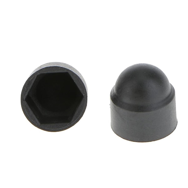 22x10st M6 Svarta Kupolbultmutter Skyddskåpor Hexagon Skruvar M6x10mm