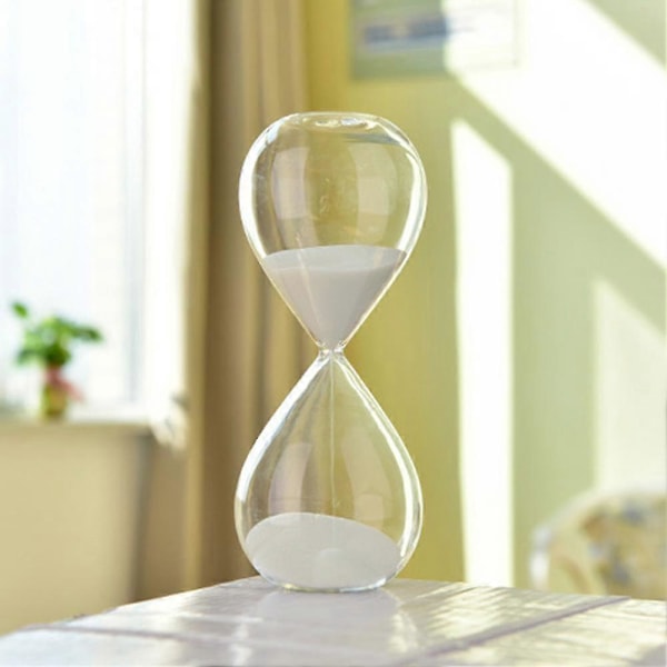 5/30/60 Minuter Rund Sandtimer Personlighet Glas Timglas Ornament Nyhet Tidshanteringsverktyg Black 5 minutes