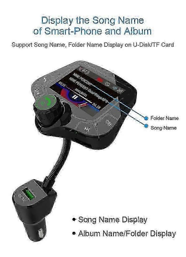 Dab/Dab+ -sovitin USB-latauksella, Bluetoothilla ja 2 digitaalisella radionäytöllä