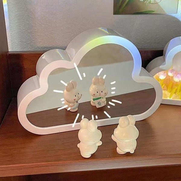 Cloud Mirror Tulip Lampe, Diy Håndlavet Led Tulip Natlampe, Simuleret Blomst, Soveværelse Sovebord Lampe, Skrivebords Ornamenter Pink