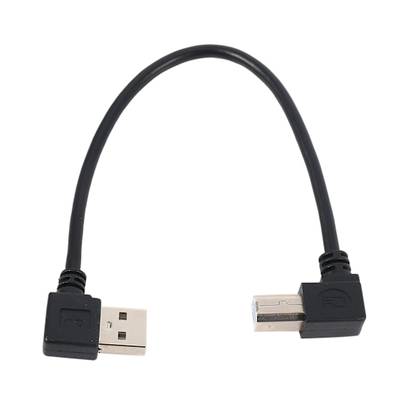 Vänster vinklad USB 2.0 A hane till vänster vinklad B hane 90 graders skrivare skanner kabel 20cm