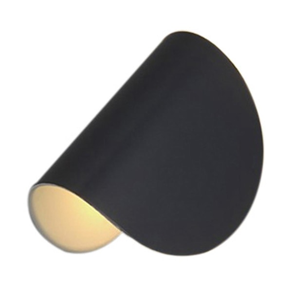 Svängbar svart smidesjärnslampa Body Vägglampa, modern enkel vägglampa för sovrum (vitt ljus)