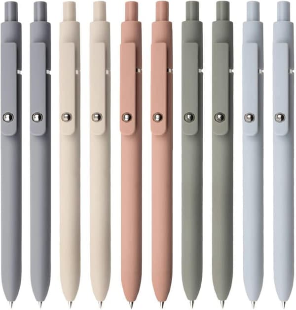 Gelpenne - 0,5 mm sorte blækpenne - 10 stk. -