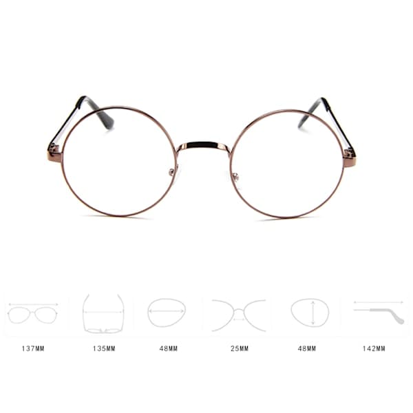 Glatt nærsynt lesebrille (-1.0 til -6.0) Sølv -4.5 silver -4.5