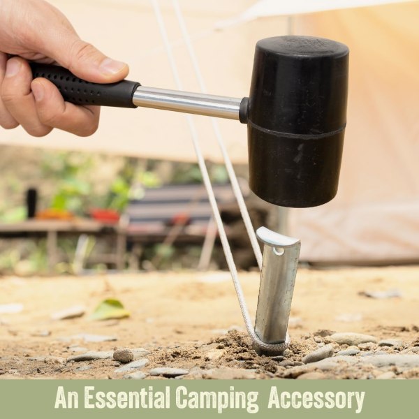 12 oz gummihammer/stabilt stålhåndtag/ideel til opstilling af telte og baldakiner