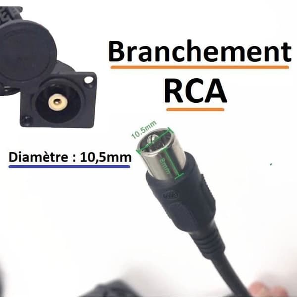 36V Elcykeloplader RCA 42V Oplader til 36V Batteri [RCA-forbindelse KONTROLLER FØR KØB]