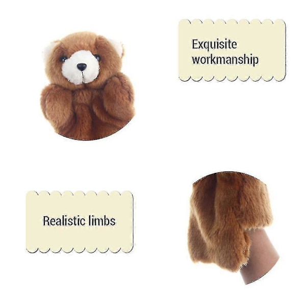 Hånddukke Plysj Dyreleke Fantasifull Fortellerleke Barnegave[HS] Brown Bear