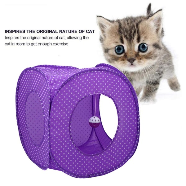 Fleksibel Pop Out Cat Kitty Play Cube Utvidbar leke Tunnel Cat Toys