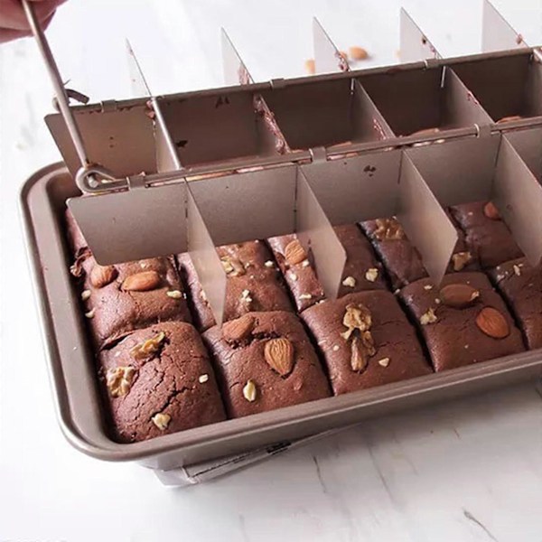 Mini brødform i karbonstål 6/18 hulrom Brownie Bakeform Non-stick Firkantet Bakeform for ovnsbaking Lett å ta ut av formen