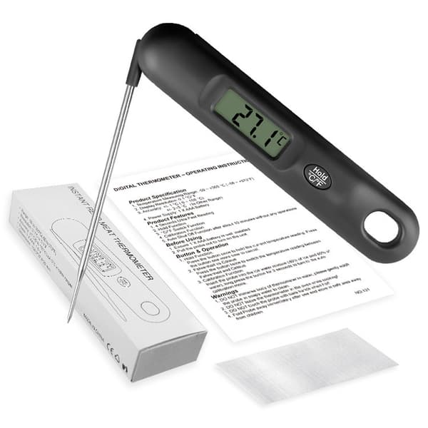 Digital Kötttermometer - 3X Snabbare 0.5s Direktavläsning, Matlagningstermometer Exakt ±0.1℃ Black